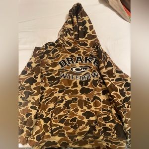 Drake waterfowl camo hoodie men’s large